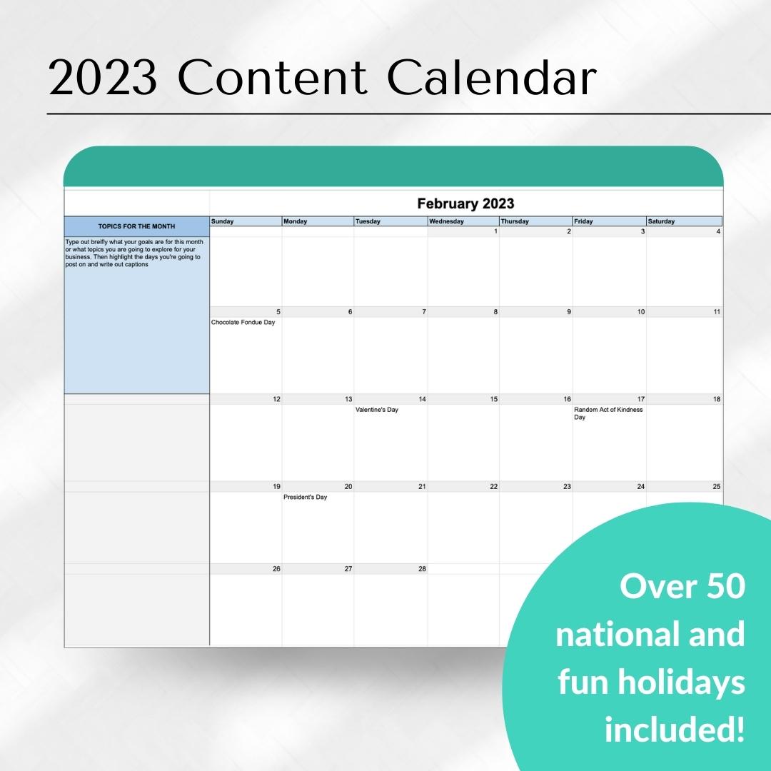 2023 content calendar template studio delta designs
