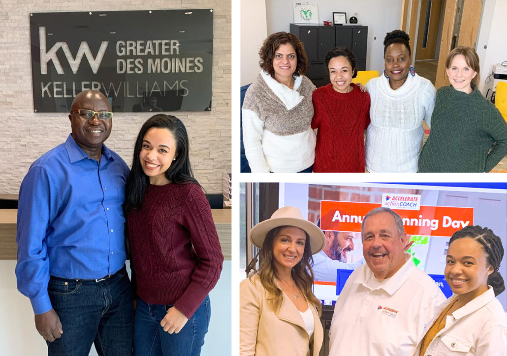 About Studio Delta Designs - Sarah Oyibo pictured with Realtor Kenneth Mwirichia, Nancy Mwirotsi, Greg Thompson Action coach and Andi Fagen Creative DSM